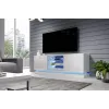 Cama Meble QIU 160 TV skrinka, MDF, biela lesk