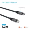 USB-C na USB-C magnetický pletený kábel FIXED FIXDBM-CC12-GR, USB 2.0, 1,2 m, sivý