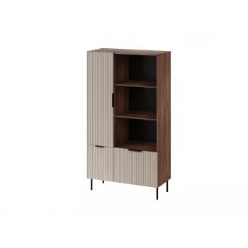 Knižnica Cama Meble ALMERA Cama 4, orech/cashmere, 90×42×165 cm