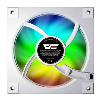 Chladiaci ventilátor Darkflash DM20 biely 120mm 3-pinový pre PC skrine a chladenie CPU