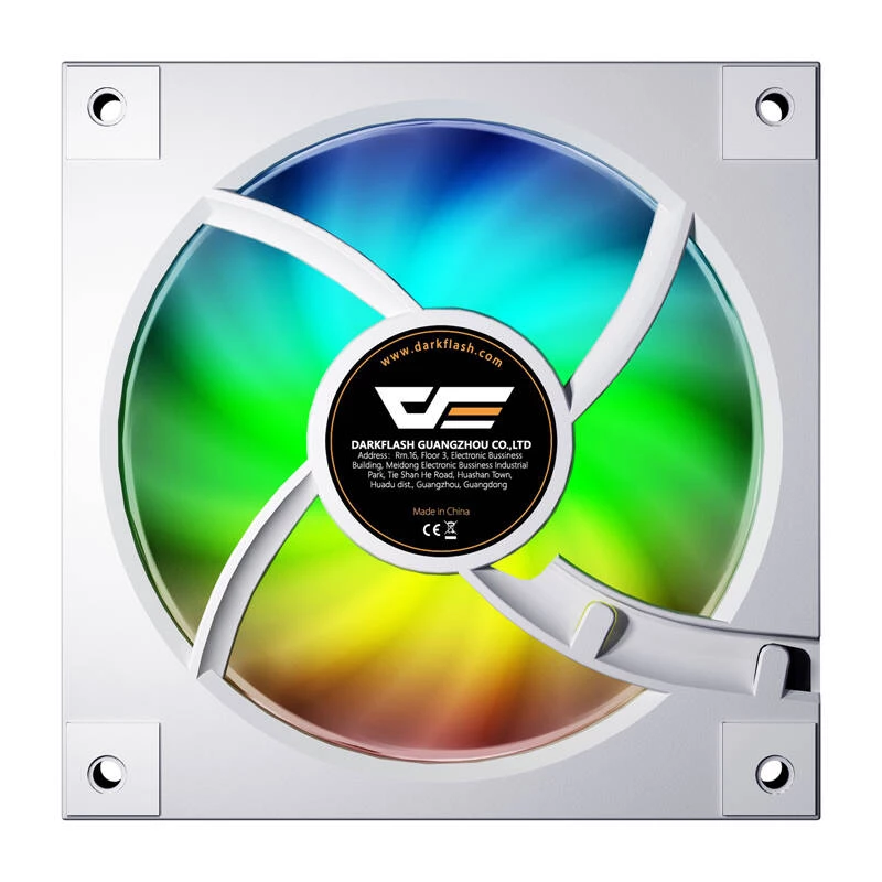 Chladiaci ventilátor Darkflash DM20 biely 120mm 3-pinový pre PC skrine a chladenie CPU