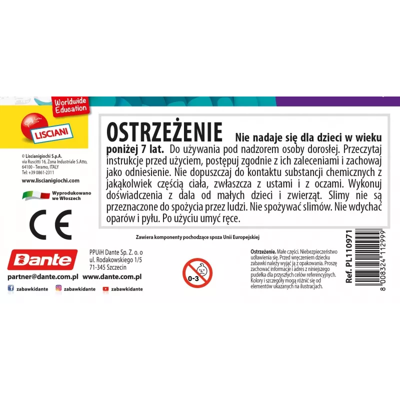 Vzdelávací stláčací Liscianigiochi Slumi Science Chameleón 304-PL110971 – praktická vedecká hračka