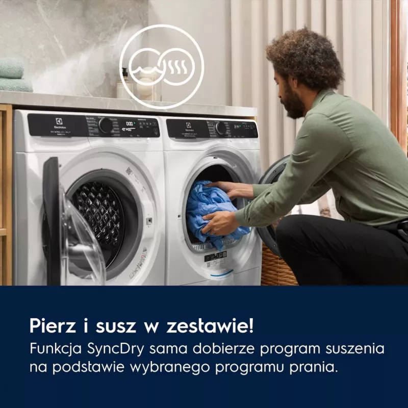 Sušička bielizne Electrolux EW7D585UCP 8 kg tepelné čerpadlo, kondenzačné sušenie
