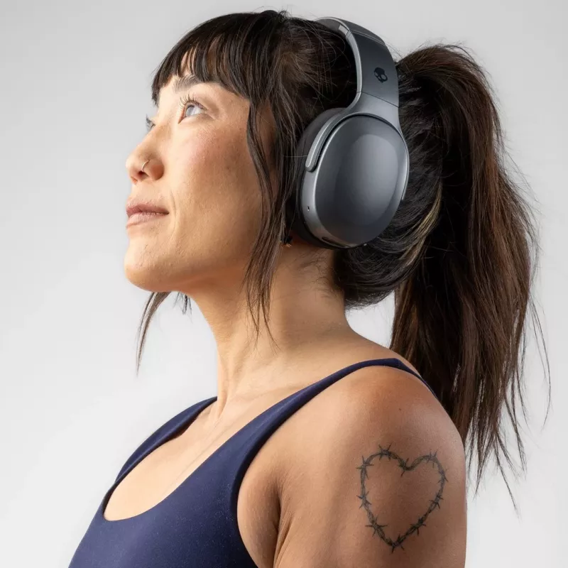 Skullcandy Crusher 540 Active S6EVW-T992 slúchadlá over-ear, bezdrôtové aj káblové, Bluetooth, Sensory Bass, batéria 40 h, skladacie, Black Coal