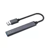 Savio AK-70 rozbočovač USB-A, 4 v 1: 3 x USB-A 2.0 + 1 x USB-A 3.1 Gen 1, 5 Gbps