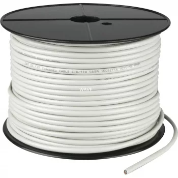 Wentronic Goobay CAT 5e sieťový kábel, F/UTP, sivý, 100 m - CCA zmes medi, AWG 26/7 (lanko), PVC (68706)