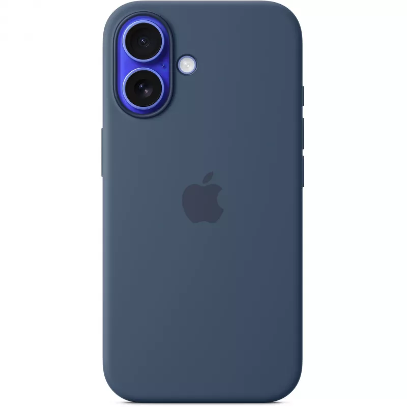 Apple MYY23ZM/A silikónové puzdro s MagSafe pre iPhone 16, modré (Denim)
