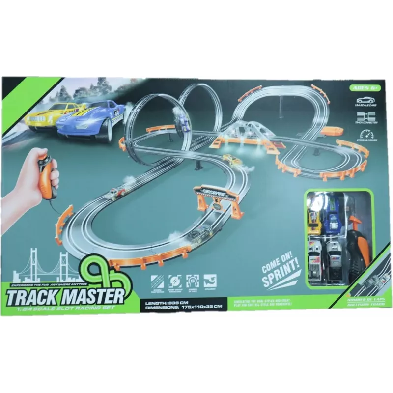 Pretekárska dráha s 2 loopingami, dĺžka 838 cm