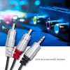 Audio kábel Qoltec 52341 3m 2xRCA 3.5mm čierny