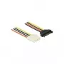 Interný napájací kábel DeLOCK 60140 1 m SATA 15-pin Molex 4-pin
