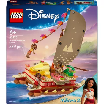 LEGO Disney 43270 Dobrodružná kanoe Moany, 529 dielikov, 3 minifigúrky, 6+