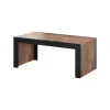 Konferenčný stolík Cama Meble MILA 120x60x50 cm doska dub wotan, čierna konštrukcia