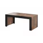 Konferenčný stolík Cama Meble MILA 120x60x50 cm doska dub wotan, čierna konštrukcia