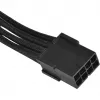 SilverStone SST-PP07-PCIB predlžovací kábel PCIe 8-pin na PCIe 6+2-pin, 25 cm, čierny