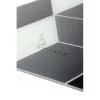 NeXtime hodiny 8171 Cubic, 43,5x37 cm, nástenné, čierne/biele/sivé