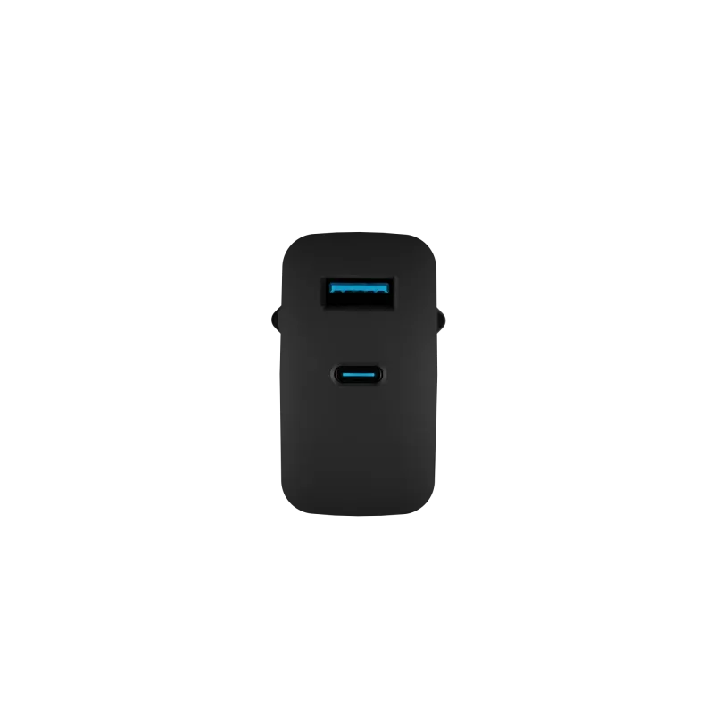 Káblová nabíjačka pre mobilné zariadenia NATEC NUC-2143, 45 W, USB-C PD 3.0 + USB-A QC 3.0, 110–240 V, čierna
