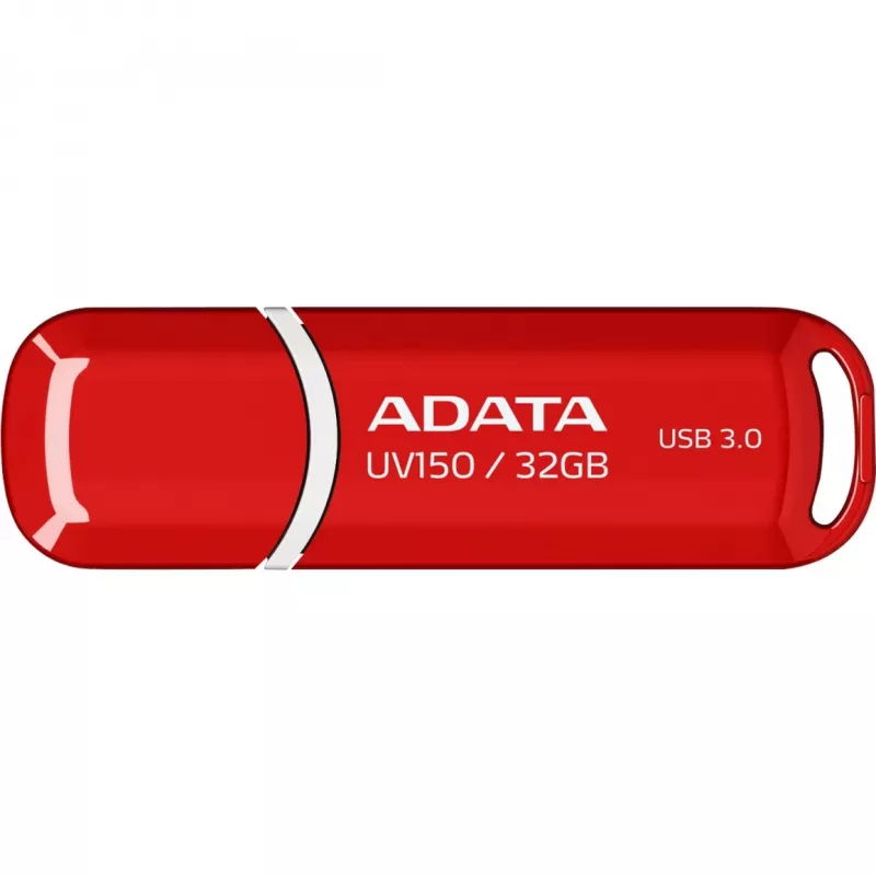 USB flash disk ADATA DashDrive UV150 32 GB, USB Type-A 3.2 Gen 1, červený, s krytkou