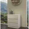 Topeshop M3 BIEL POŁYSK komoda