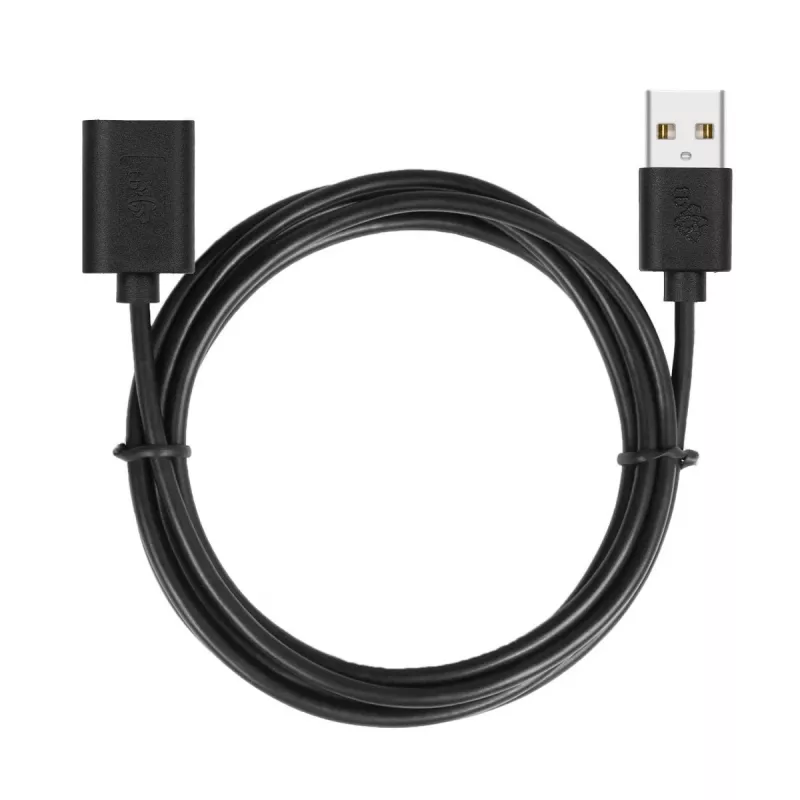 USB predlžovací kábel AM-AF 1,8 m čierny