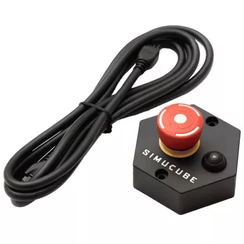 Button Simucube Premium tlačidlo vypnutia krútiaceho momentu, čierna/červená, 120×120×70 mm