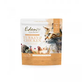 EDEN Turkey & Chicken - suché krmivo pre mačky - 1,5 kg