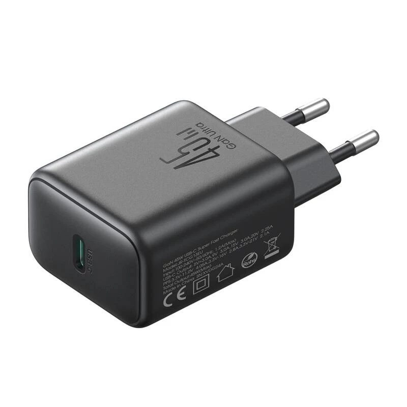 Joyroom nabíjačka JR-TCG13 45W GaN čierna (EU)