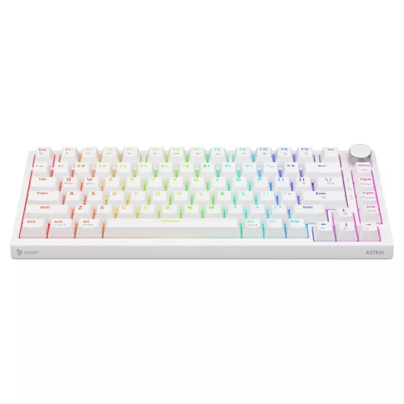 Savio ASTRAL WHITE JADE klávesnica Gaming USB QWERTY US International