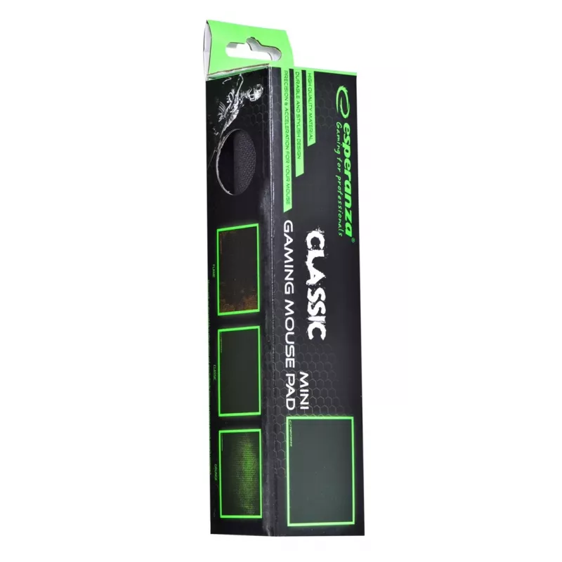 Podložka pod myš ESPERANZA EGP101K — herná podložka pod myš, 250×200×2 mm, plast, čierna