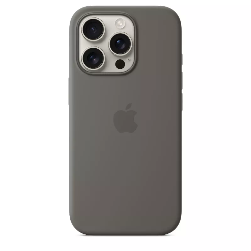 Apple iPhone 16 Pro silikónové puzdro s MagSafe – kamenná sivá