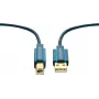 ClickTronic 1,8m USB 2.0 A/B m/m 1.8m USB A USB B modrý USB kábel (70096)