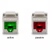 DeLOCK Keystone modul RJ45 konektor samica na LSA Kat.6A s LED strieborno-biela