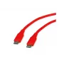 ROLINE USB 2.0 kábel C-C ST/ST silikón 60W 1m červený - kábel - digitálne/dátové (11.02.9121)