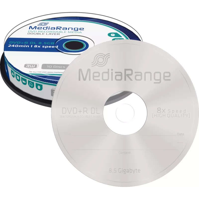 DVD+R DL MediaRange MR466 8,5 GB 10 ks