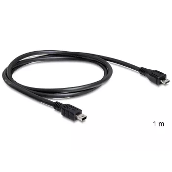 USB kábel DeLOCK 83177 1m Micro-USB B Mini-USB B čierny