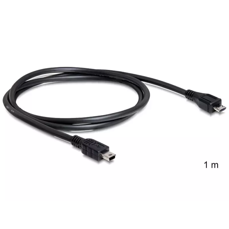 USB kábel DeLOCK 83177 1m Micro-USB B Mini-USB B čierny