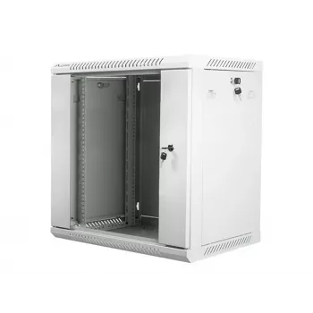 Nástenný sieťový rozvádzač LANBERG WF01-6412-10S, 12U, 19 palcov, 600×450×640 mm, IP20, 60 kg