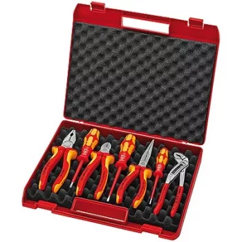Sada klieští/náradia Knipex 7-dielna viackomponentové puzdrá/potasené puzdro VDE