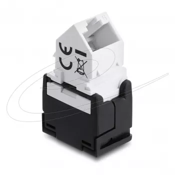 DELOCK Keystone modul RJ45 konektor samica na LSA Cat.6 45° zahnutý netienený čierny