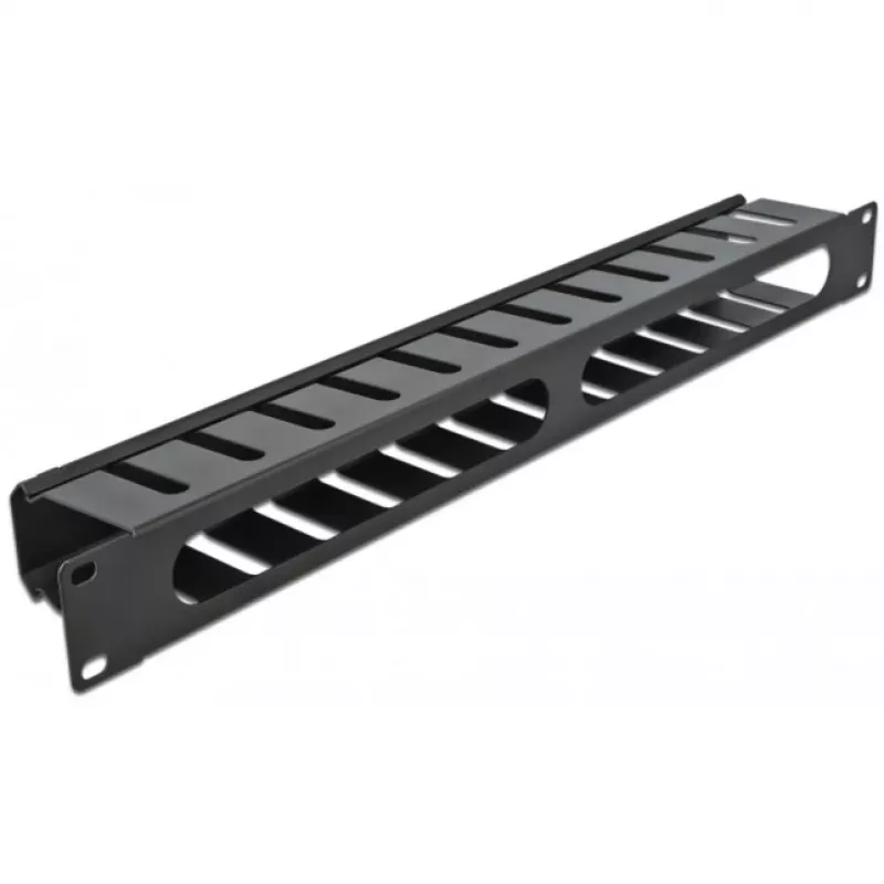 Panel na vedenie káblov DeLOCK 19 palcov 66550 čierny 1HE