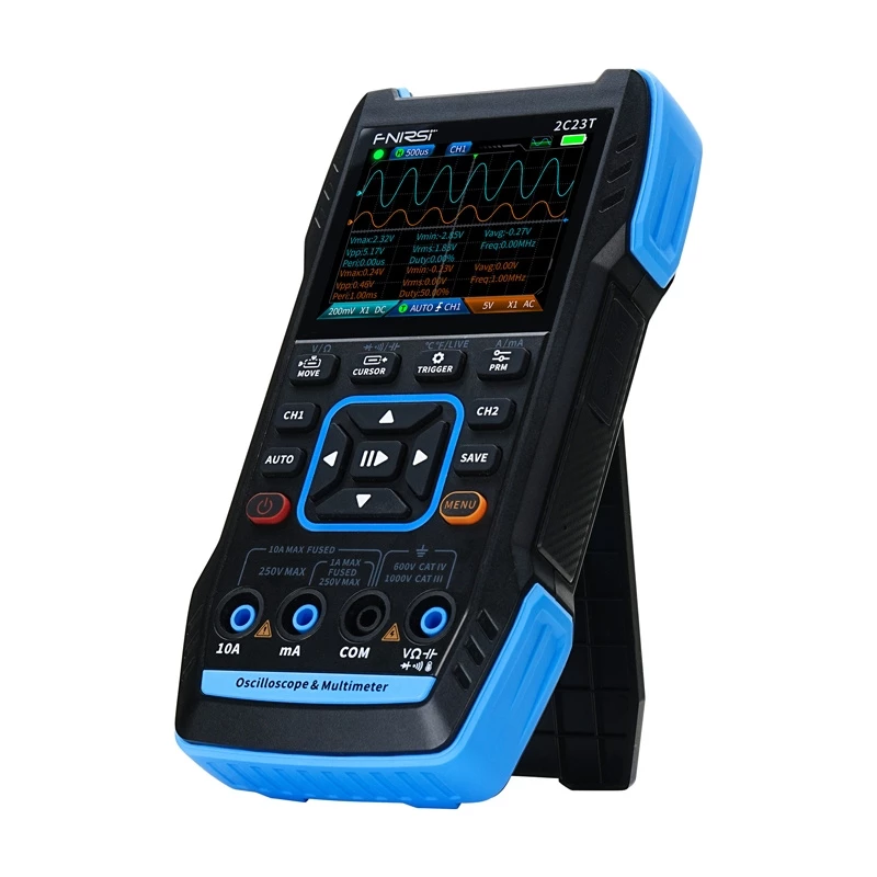 Prenosný 3-in-1 osciloskop FNIRSI 2C23T multimeter signálny generátor