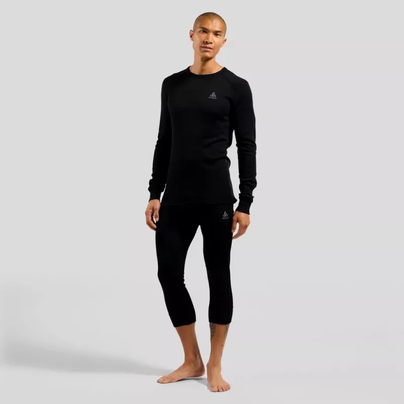 Odlo BL TOP okrúhly výstrih dlhý rukáv ACTIVE WARM ECO pánske tričko, veľkosť M, čierna