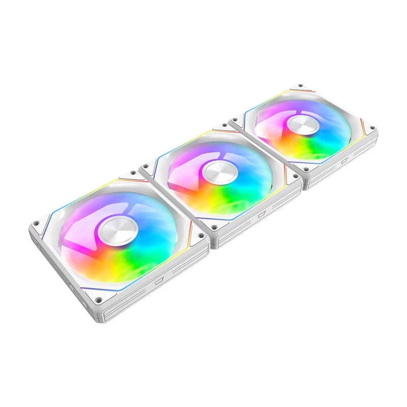 Skriňový ventilátor Darkflash Gauss G24 3-in-1 biely 120 mm — sada s 3, 120 mm