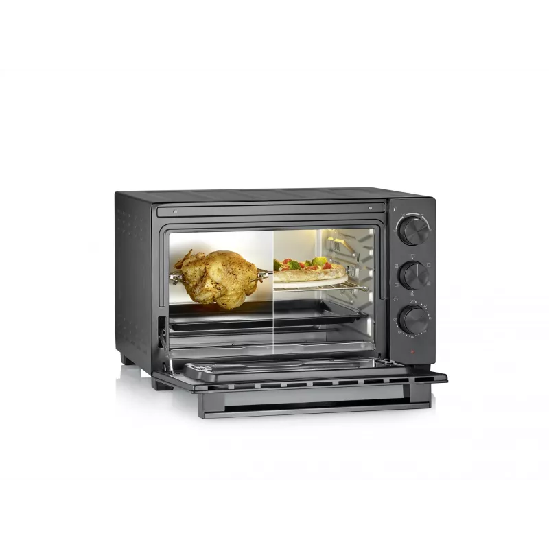 Mini rúra SEVERIN TO 2075 — kapacita 30 l, 1600 W, voľne stojaca, čierna, funkcia grilu