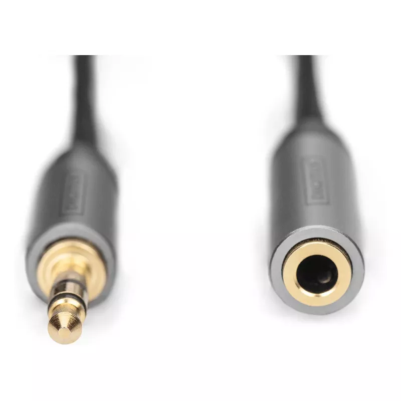 Digitus audio predlžovací kábel 3,5 mm jack na 3,5 mm konektor samica 1 m čierny
