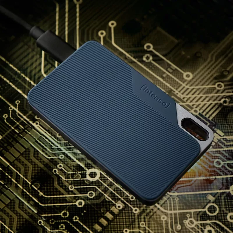 Prenosný SSD Intenso TX100, 500 GB, USB 3.2, antracitová/modrá