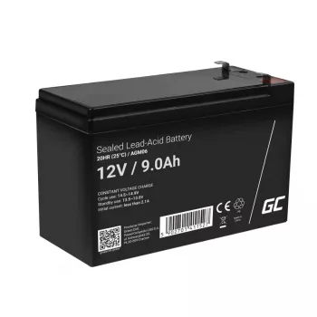 UPS batéria Green Cell AGM06 — 12 V 9 Ah olovená (VRLA) 95 × 151 × 65 mm, 2,3 kg