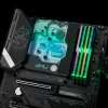 Vodný blok EK Water Blocks akryl mosadz čierna strieborná
