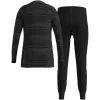 Odlo Set long ACTIVE WARM ECO SET detská spodná bielizeň, veľkosť 140 cm, čierna a sivá