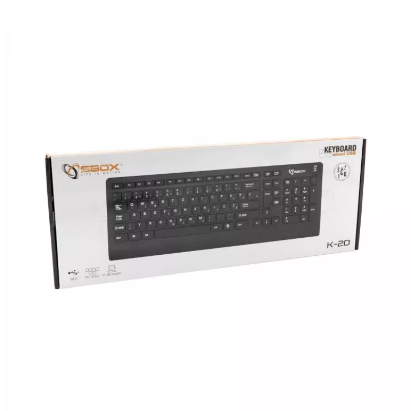 Sbox klávesnica káblová USB K-20