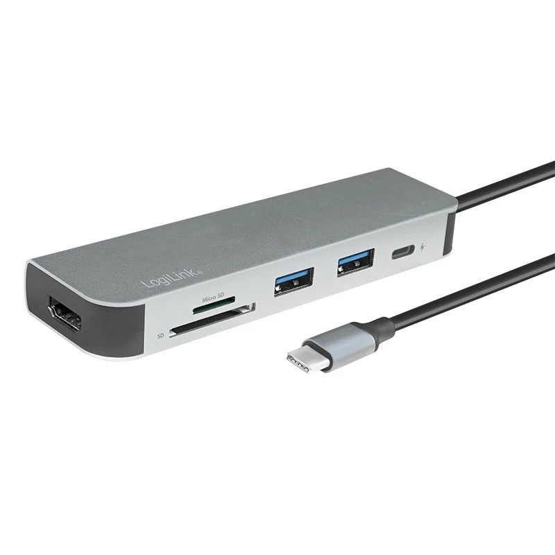 LogiLink UA0343 USB-C multiport hub hliník USB 3.2 2nd Gen Mult